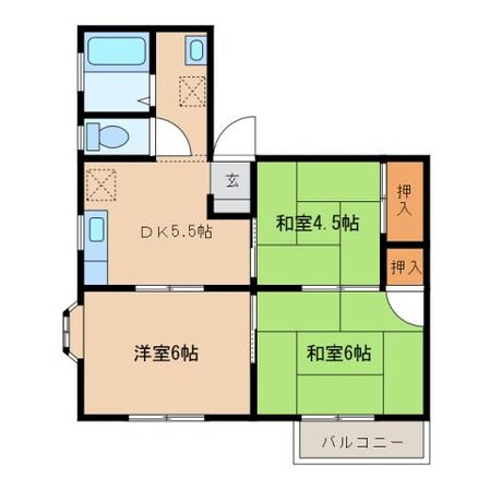 コーポミカサ　A棟の物件間取画像